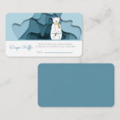 Winter Bärenjunge Babydusche Windelwanne Begleitkarte (Vorne/Hinten)