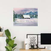 WINTER BARN by SHARON SHARPE Poster (Heimbüro)
