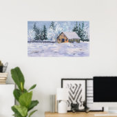 WINTER BARN by SHARON SHARPE Poster (Heimbüro)
