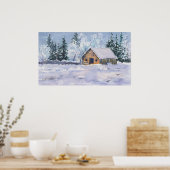 WINTER BARN by SHARON SHARPE Poster (Küche)