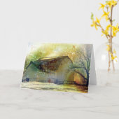 Winter Barn Jedes Anlasses Karte (Gelbe Blume)