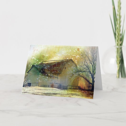 Winter Barn Jedes Anlasses Karte (Vorderseite)