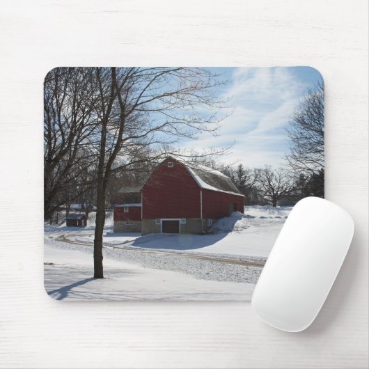 Winter Barn Mousepad (Mit Mouse)