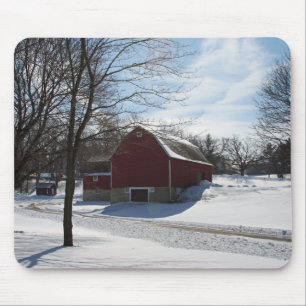 Winter Barn Mousepad