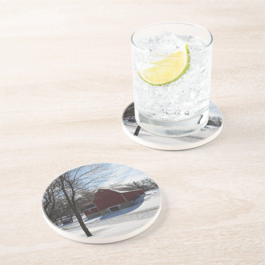 Winter Barn Untersetzer (Seite)