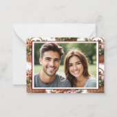 Winter Basket Photo Note Card Mitteilungskarte (Rückseite)