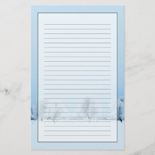 Winter-Bauernhof Briefpapier (Vorderseite)
