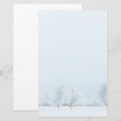 Winter-Bauernhof Briefpapier (Vorne/Hinten)