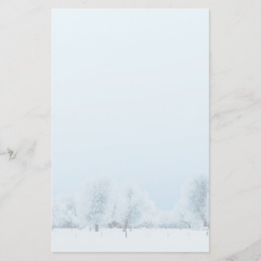 Winter-Bauernhof Briefpapier (Vorderseite)