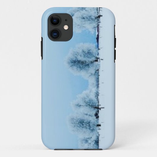 Winter-Bauernhof Case-Mate iPhone Hülle (Rückseite)
