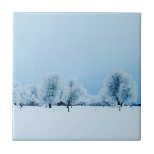 Winter-Bauernhof Fliese (Vorderseite)