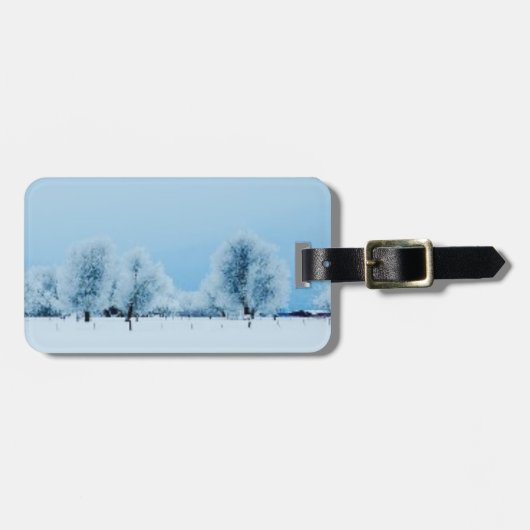 Winter-Bauernhof Gepäckanhänger (Vorderseite horizontal)