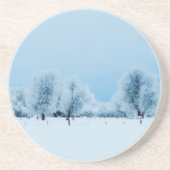 Winter-Bauernhof Getränkeuntersetzer (Vorne)