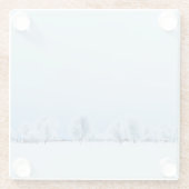 Winter-Bauernhof Glasuntersetzer (Rückseite)