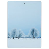 Winter-Bauernhof Klemmbrett (Rückseite)