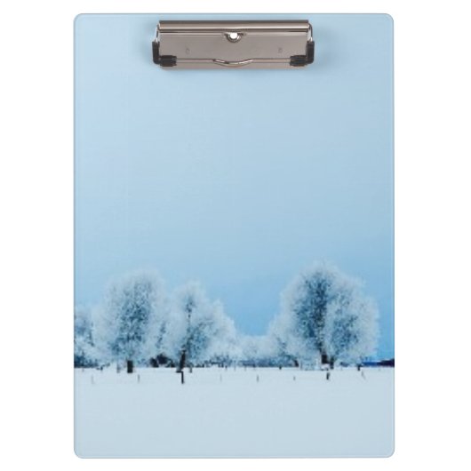 Winter-Bauernhof Klemmbrett (Vorderseite)
