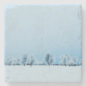 Winter-Bauernhof Steinuntersetzer (Vorderseite)