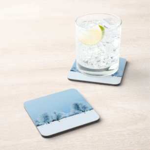 Winter-Bauernhof Untersetzer