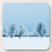 Winter-Bauernhof Untersetzer (Vorderseite)