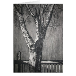 Winter-Baum - Holzkohle
