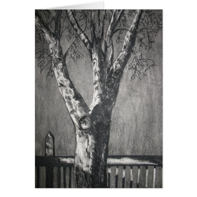 Winter-Baum - Holzkohle (Vorne)