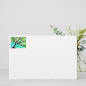 Winter-Baum in den grünen Tönen Briefpapier (Stehend Vorderseite)