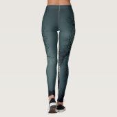 Winter-Baum-Leggings-dunkles aquamarines mit Leggings (Rückseite)