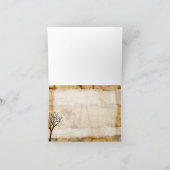 Winter-Bäume auf Teebeutel-Hintergrund Karte (Innenseite)