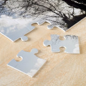 Winter-Bäume entlang einem Land-Weg Cornwall Puzzle (Seite)