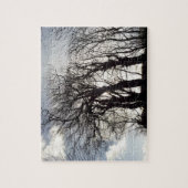 Winter-Bäume entlang einem Land-Weg Cornwall Puzzle (Vertikal)