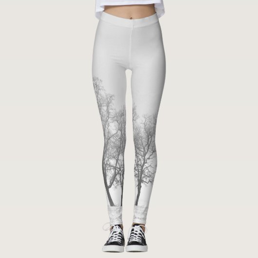 Winter-Bäume Leggings (Vorderseite)