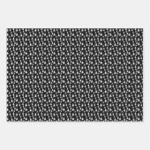 Winter Bäume Schwarz-weiße Punkte Schnee Geschenkpapier Set (Vorderseite 3)