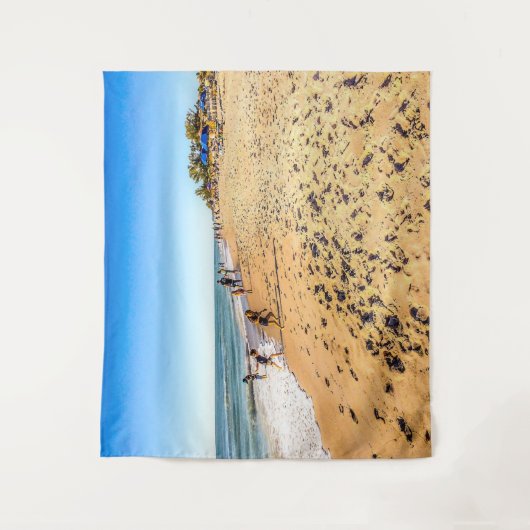 Winter Beach Scene Tapestry Wandteppich (Vorderseite)