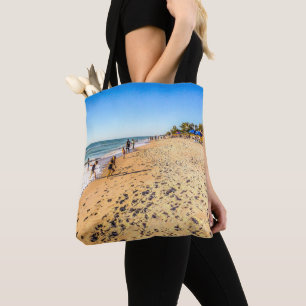 Winter Beach Scene Tasche