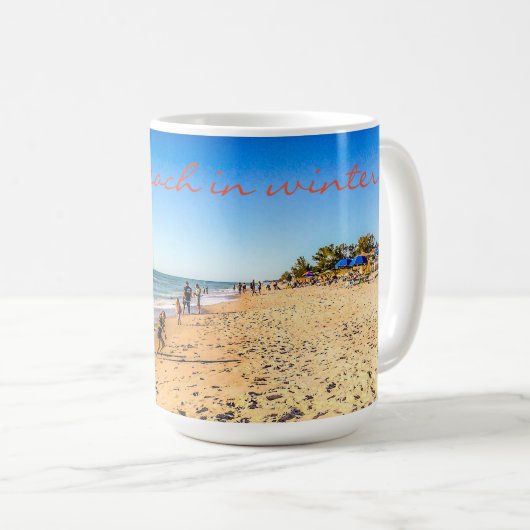 Winter Beach Scene Tasse (VorderseiteRechts)