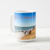 Winter Beach Scene Tasse (Vorderseite Links)