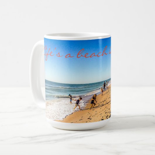 Winter Beach Scene Tasse (Vorderseite Links)