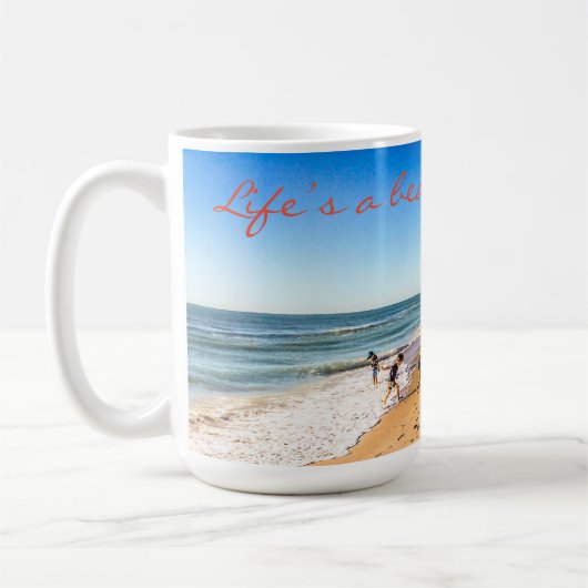 Winter Beach Scene Tasse (Links)
