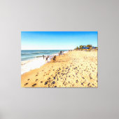 Winter Beach Szene Leinwanddruck (Vorderseite)
