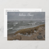 Winter Beach, Waves, Lake Michigan Indian Dunes Postkarte (Vorne/Hinten)