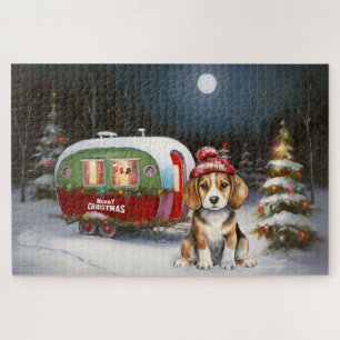 Winter-Beagle-Caravan-Weihnachtsabenteuer Puzzle