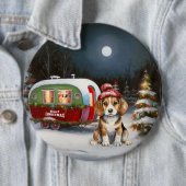 Winter Beagle Karawan Weihnachtsabenteuer Button (Beispiel)