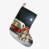 Winter Beagle Karawan Weihnachtsabenteuer Kleiner Weihnachtsstrumpf (Vorderansicht (hängend))