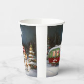 Winter Beagle Karawan Weihnachtsabenteuer Pappbecher (Links)