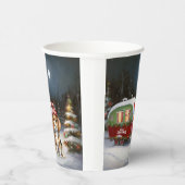 Winter Beagle Karawan Weihnachtsabenteuer Pappbecher (Rechts)