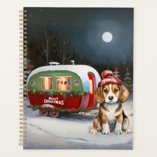 Winter Beagle Karawan Weihnachtsabenteuer Planer (Vorderseite)