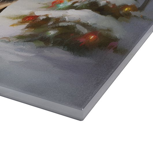 Winter Beagle Karawan Weihnachtsabenteuer Schneidebrett (Ecke)