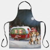 Winter Beagle Karawan Weihnachtsabenteuer Schürze (Vorderseite)