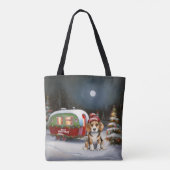 Winter Beagle Karawan Weihnachtsabenteuer Tasche (Rückseite)