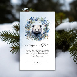 Winter Bear Baby Dusche Windelwanne Begleitkarte